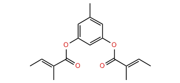 Orcinyl di-(E)-2-methyl-2-butenoate